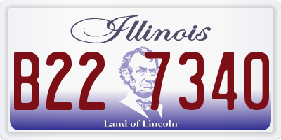 IL license plate B227340