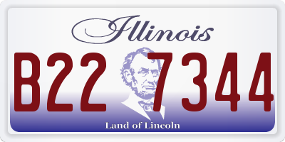 IL license plate B227344