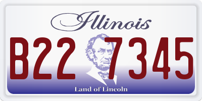 IL license plate B227345