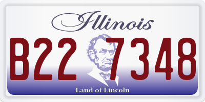 IL license plate B227348