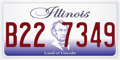 IL license plate B227349