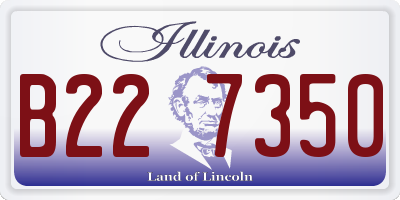 IL license plate B227350
