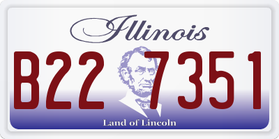 IL license plate B227351