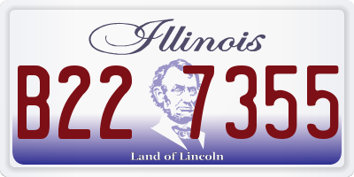IL license plate B227355