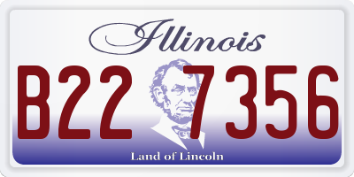 IL license plate B227356