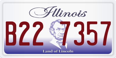 IL license plate B227357