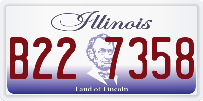 IL license plate B227358