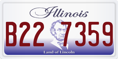 IL license plate B227359