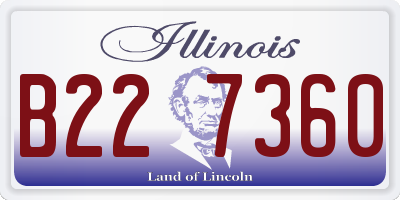 IL license plate B227360