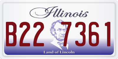 IL license plate B227361