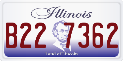 IL license plate B227362