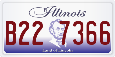 IL license plate B227366