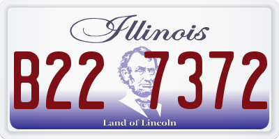 IL license plate B227372