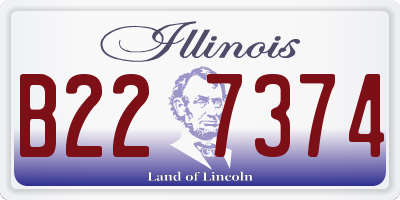 IL license plate B227374