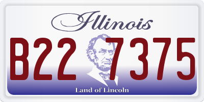 IL license plate B227375