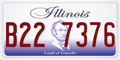IL license plate B227376