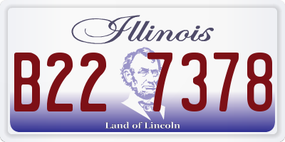 IL license plate B227378