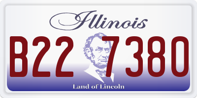 IL license plate B227380