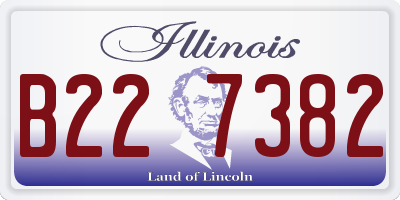 IL license plate B227382
