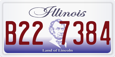 IL license plate B227384