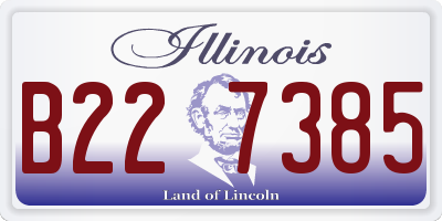 IL license plate B227385