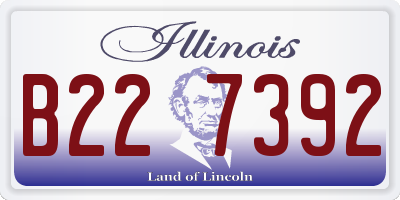 IL license plate B227392