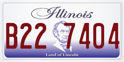 IL license plate B227404