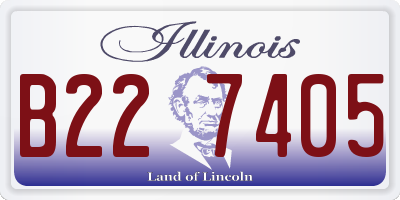 IL license plate B227405