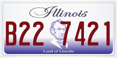 IL license plate B227421