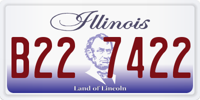 IL license plate B227422