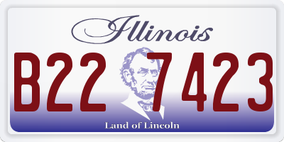 IL license plate B227423