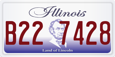 IL license plate B227428