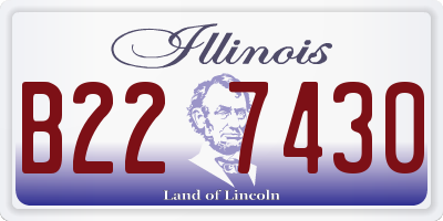 IL license plate B227430