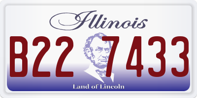 IL license plate B227433