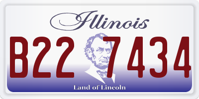 IL license plate B227434