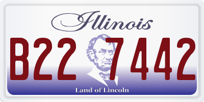 IL license plate B227442