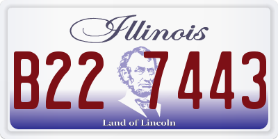 IL license plate B227443