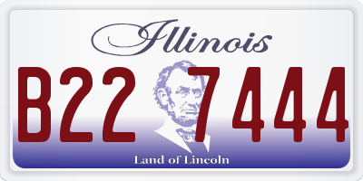 IL license plate B227444