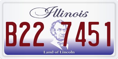 IL license plate B227451