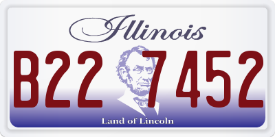 IL license plate B227452