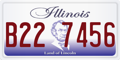 IL license plate B227456