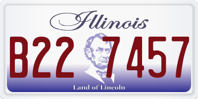 IL license plate B227457