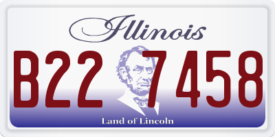 IL license plate B227458