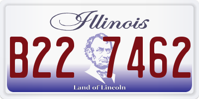 IL license plate B227462