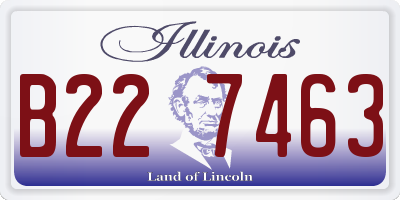 IL license plate B227463