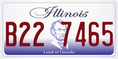 IL license plate B227465
