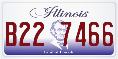 IL license plate B227466