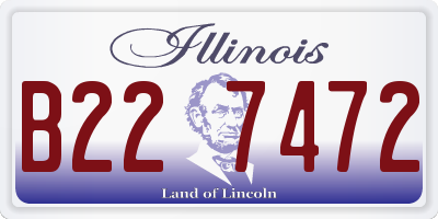 IL license plate B227472
