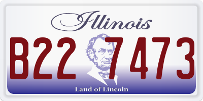 IL license plate B227473