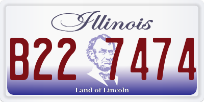 IL license plate B227474